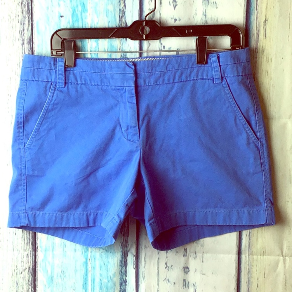 J Crew Chino Blue Shorts Sz 6 (B)